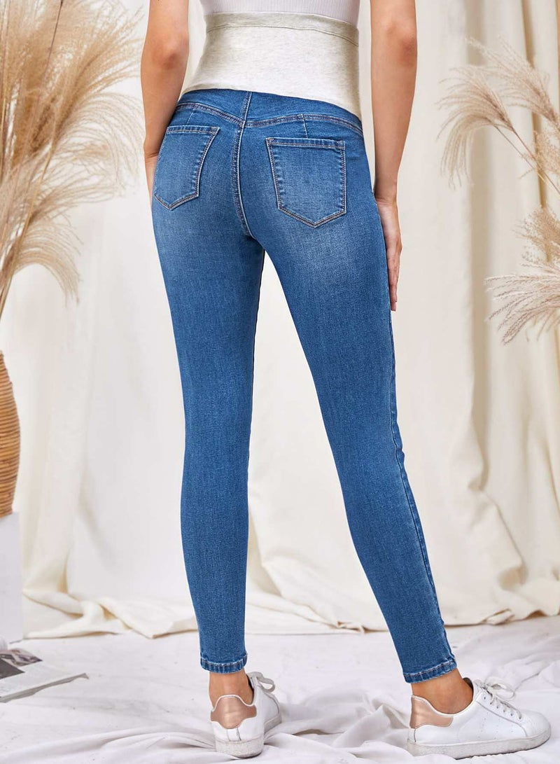 Maternity Wide Waistband Skinny Jeans