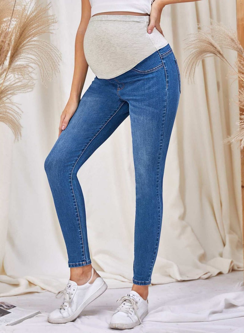 Maternity Wide Waistband Skinny Jeans