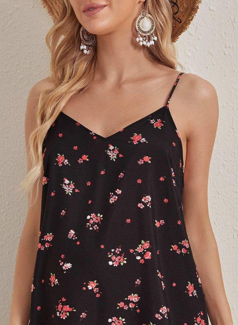 Maternity Floral Print Slip Dress