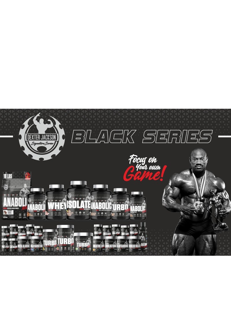 Dexter Jackson Black Series Turbo HP Pre Workout - Blue Raspberry, 450g (45 Servings)