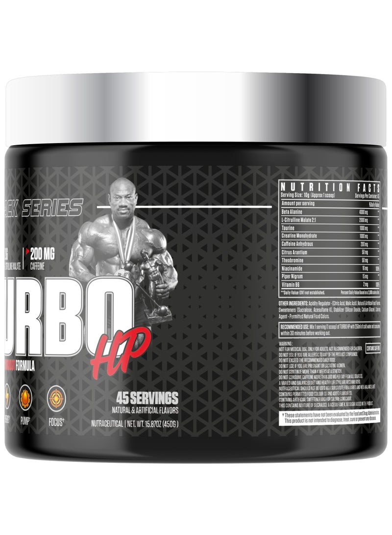 Dexter Jackson Black Series Turbo HP Pre Workout | Watermelon | 450g | 45 Servings