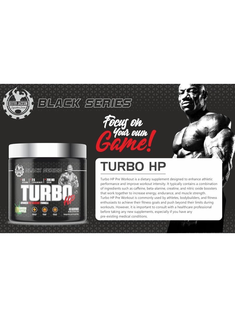 Dexter Jackson Black Series Turbo HP Pre Workout | Watermelon | 450g | 45 Servings