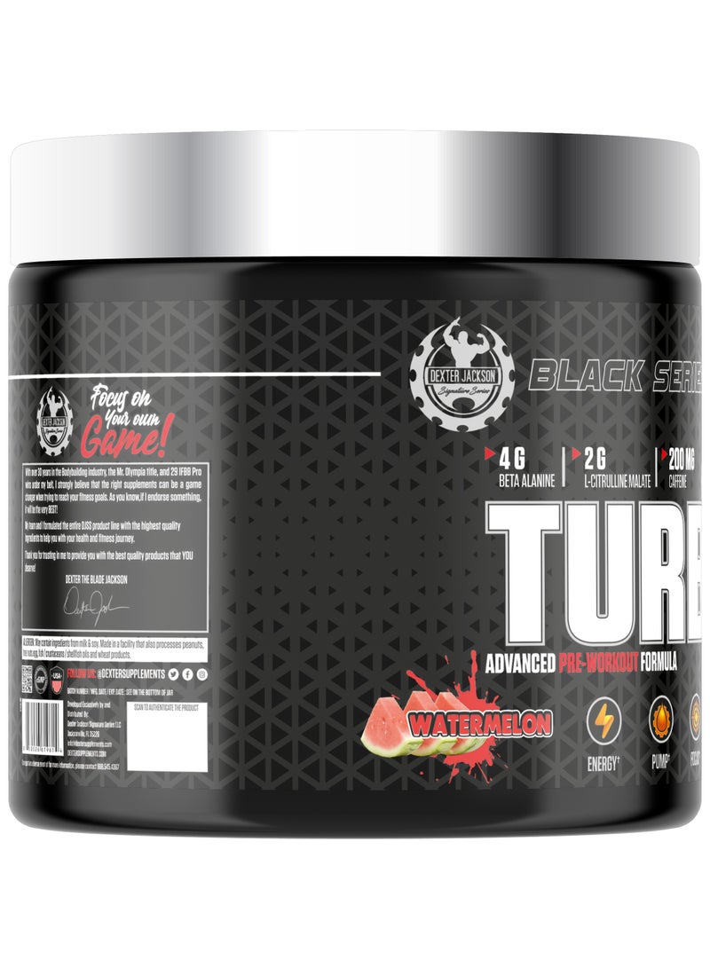 Dexter Jackson Black Series Turbo HP Pre Workout | Watermelon | 450g | 45 Servings