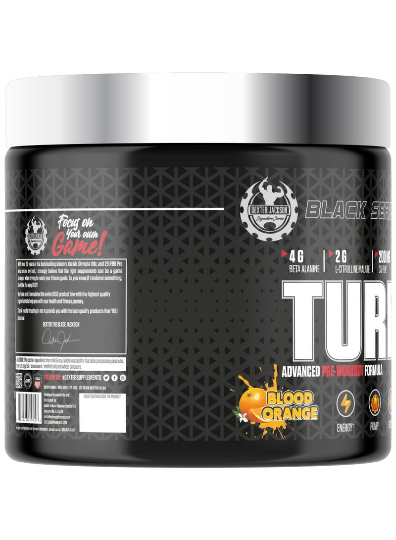 Dexter Jackson Black Series Turbo HP Pre Workout - Orange, 450g (45 Servings)