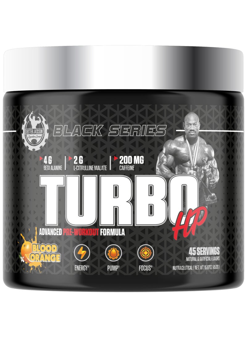 Dexter Jackson Black Series Turbo HP Pre Workout - Orange, 450g (45 Servings)