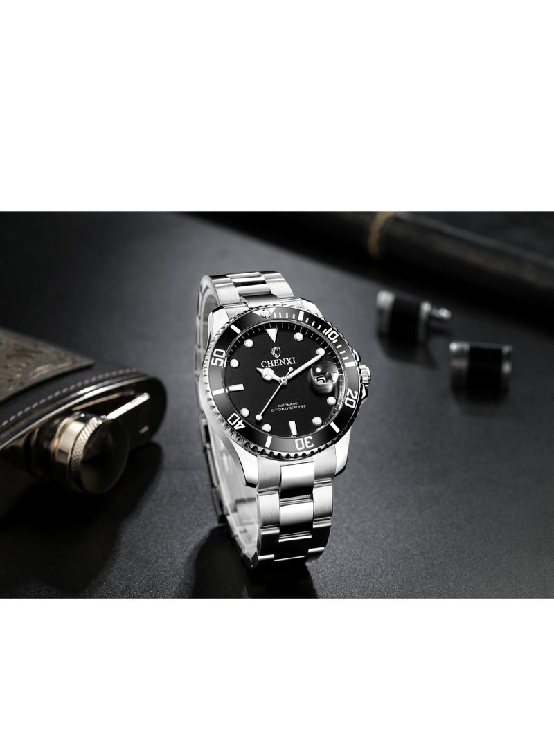 Watches for Men Stainless Steel Luxury Luminous Water Resistant Automatic Mechanical Wristwatch 8805ASIBK