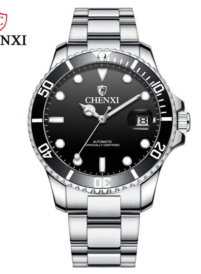 Watches for Men Stainless Steel Luxury Luminous Water Resistant Automatic Mechanical Wristwatch 8805ASIBK