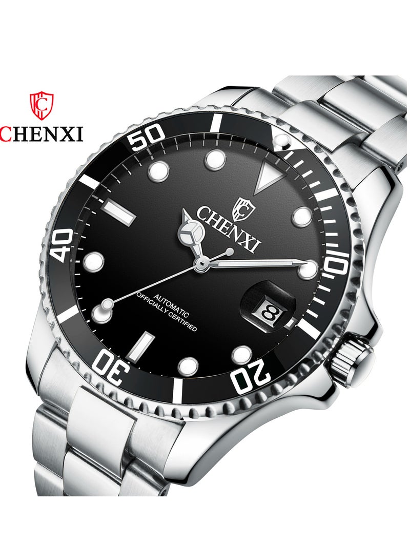 Watches for Men Stainless Steel Luxury Luminous Water Resistant Automatic Mechanical Wristwatch 8805ASIBK