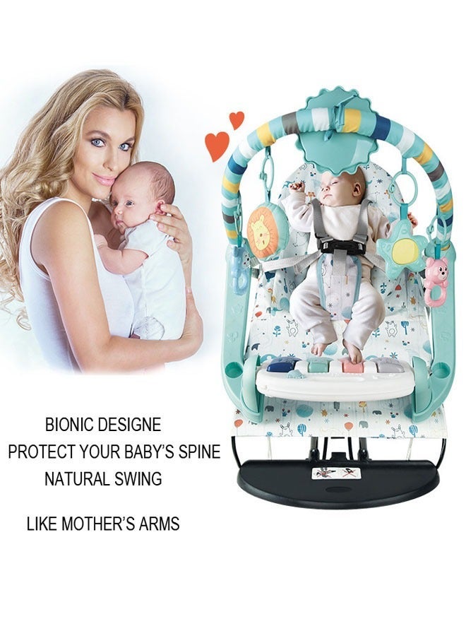 Baby Swing Bouncer Electric Rocking Chair with Pedal Piano