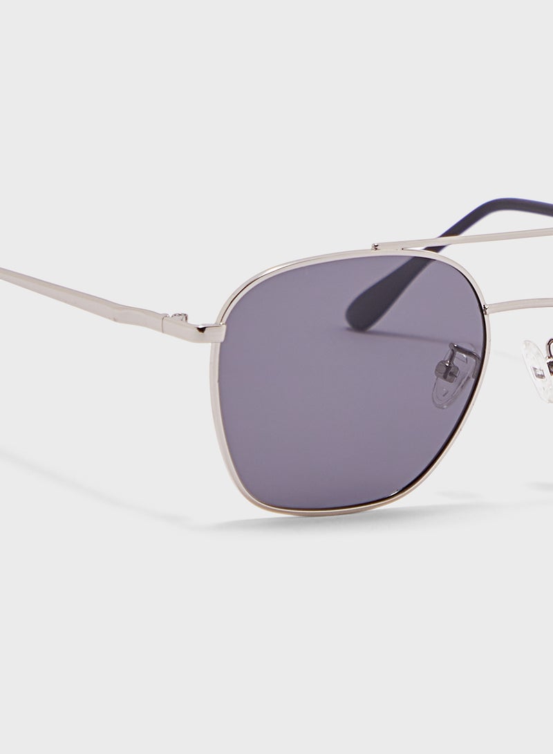 Polarized Lens Square Aviator Sunglasses