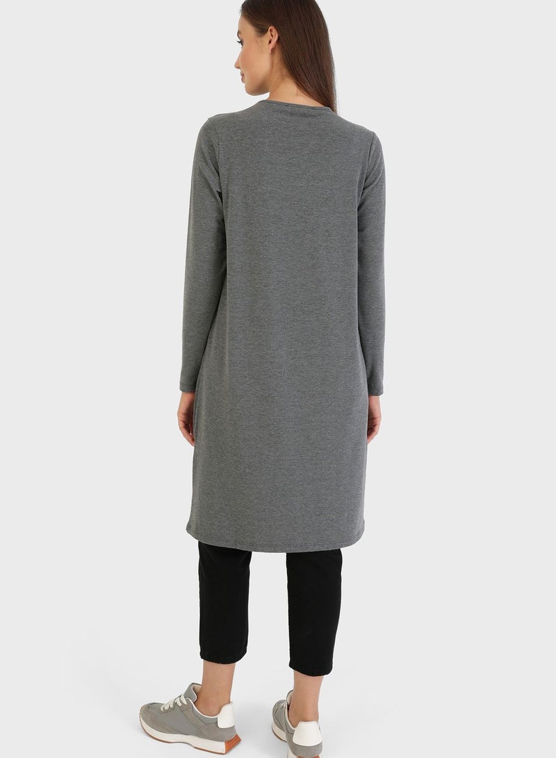 Crew Neck Knitted Tunic