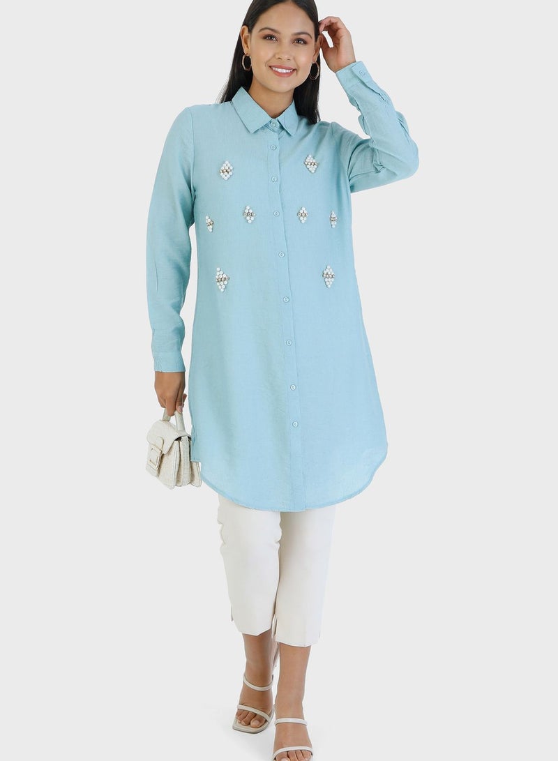 Button Down Longline Tunic