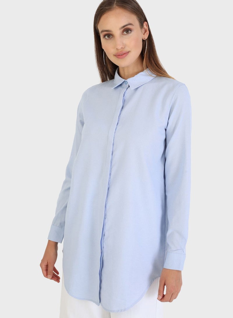 Button Down Shirt Tunic