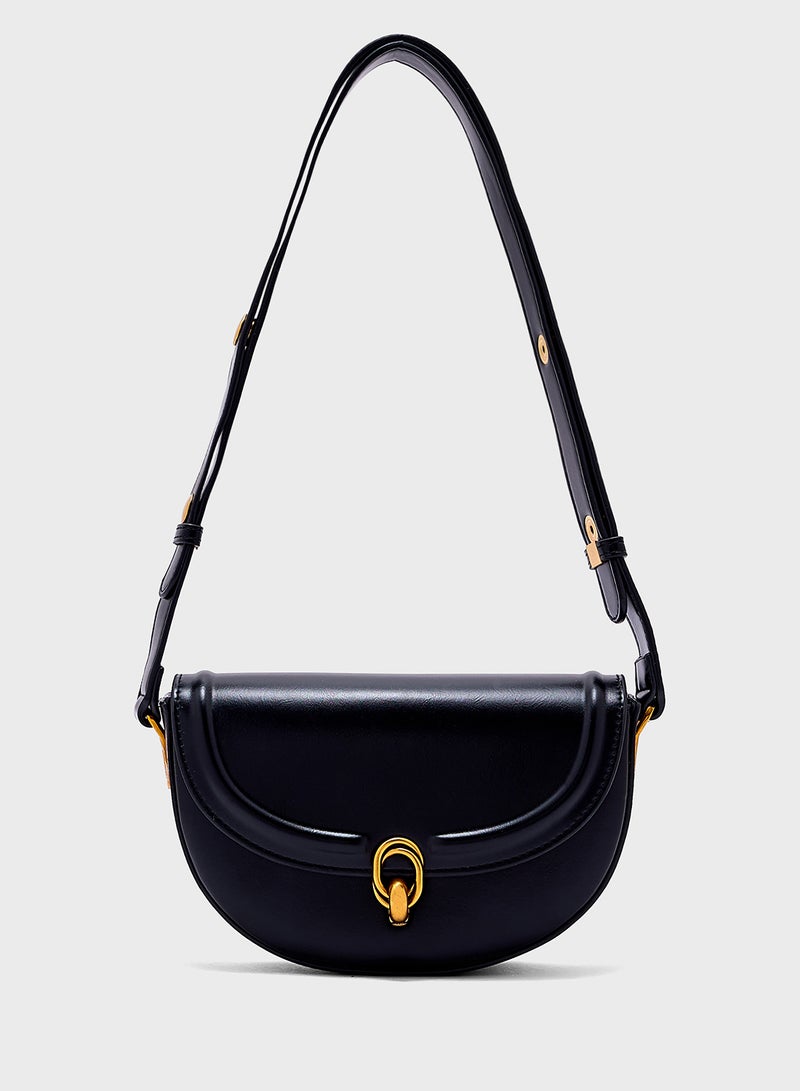 Metal Trim Detail Crossbody Bag