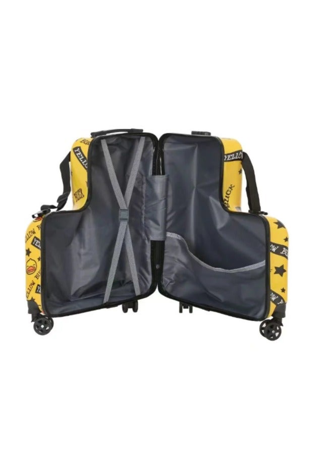 Travel in Style with Our Fun and Durable Kids' Luggage - Perfect for Your Little Explorer (Yellow Duck, 20 inches)