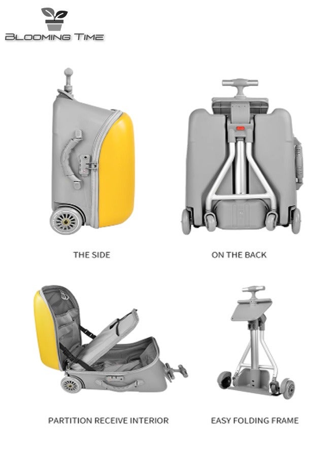 Children Can Ride Luggage Cases, With Two Universal Wheels, Child Seats, Customs Lock,Can Be Taken On The Plane, The Maximum Load-Bearing Capacity Is 50KG