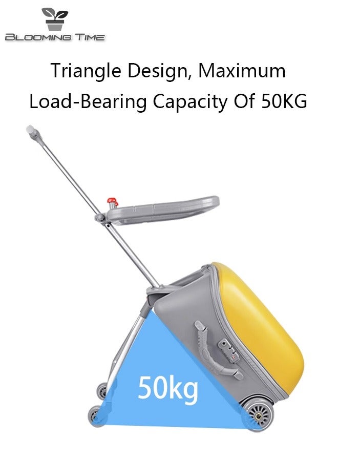 Children Can Ride Luggage Cases, With Two Universal Wheels, Child Seats, Customs Lock,Can Be Taken On The Plane, The Maximum Load-Bearing Capacity Is 50KG