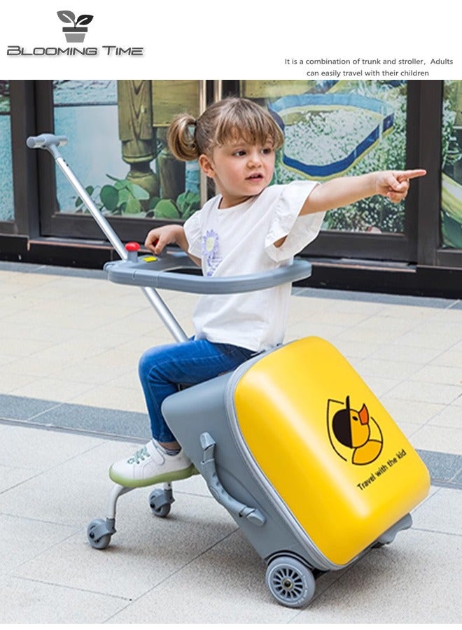 Children Can Ride Luggage Cases, With Two Universal Wheels, Child Seats, Customs Lock,Can Be Taken On The Plane, The Maximum Load-Bearing Capacity Is 50KG