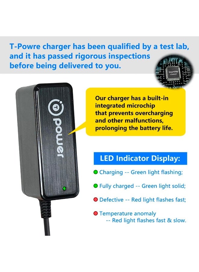 T Power 26V Charger for Samsung Jet 60 70 75 75+ Flex Cordless Stick Vacuum Cleaner AC DC Adapter Class 2 Power Supply