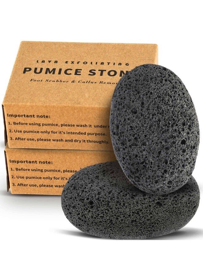 Natural Pumice Stone For Feet Lava Foot Exfoliator Scrubber Pedicure Tools Dead Skin Corn Callus Remover For Feet And Hands 2 Count