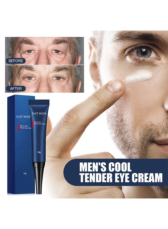 Men Eye Cream Anti Aging 15g，Fight Against Wrinkles And Signs 15g Of Aging Around The Eyes, Boosts Hydration，Reduces Puffiness，Lightens Dark Circles, Suitable For All Skin Types