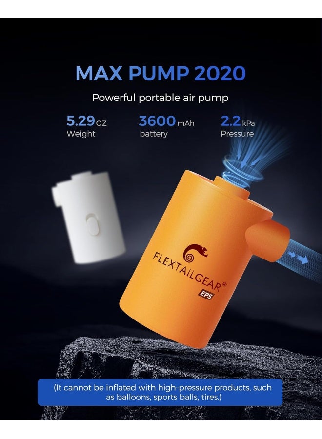 Flextailgear Max 2020 Usb Rechargeable Eps Portable Air Pump With 3600Mah Battery