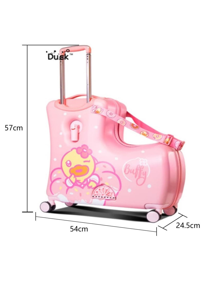 Kids Luggage Traveling Ride-On Suitcase, Children's Unique Design Ride-On Luggage