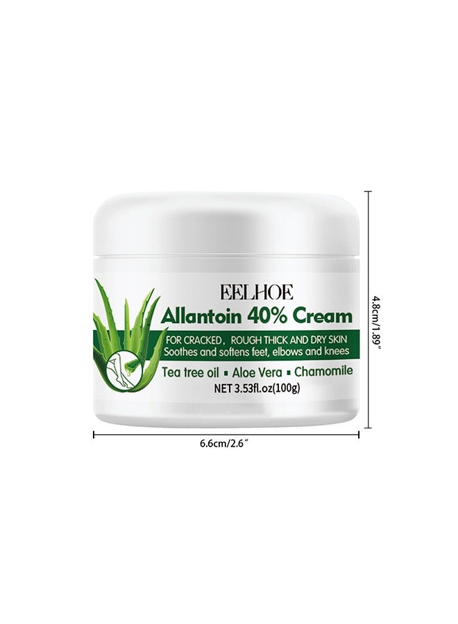 Foot Care Cream Allantoin 40% Cream For Cracked,Rough Thick and Dry Skin Soothes and Softens Feet,Elbows and Knees Hydrating and Moisturizing Foot Care Cream 100g