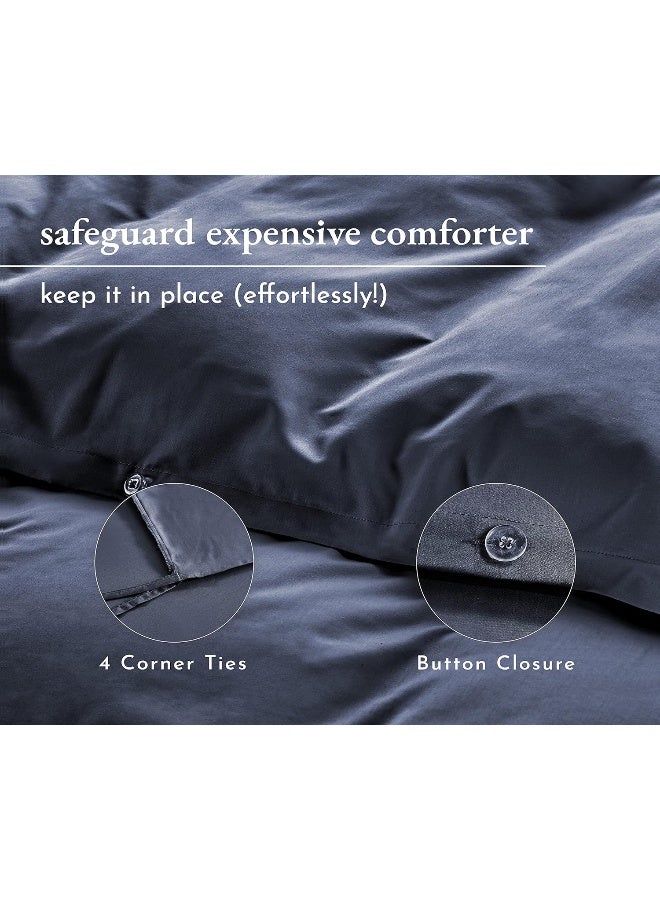 Cotton Duvet Cover With Button Closure