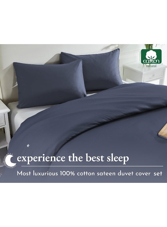 Cotton Duvet Cover With Button Closure