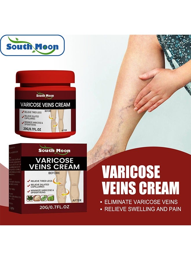 Varicose Veins Cream，Relieve Tired Legs Relieve Dilated Capillaries Minimize Varicose &Spider Veins ​Relief Cream 20g