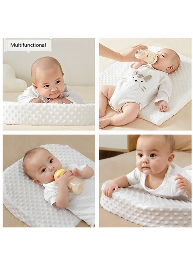 Baby Wedge Pillow for Reflux Sleep,Elastic Memory Foam Baby Wedge Pillow,Feeding Pillows for Toddler Removeable Anti Milk Pillow,Baby Pillows for Sleeping for Newborn