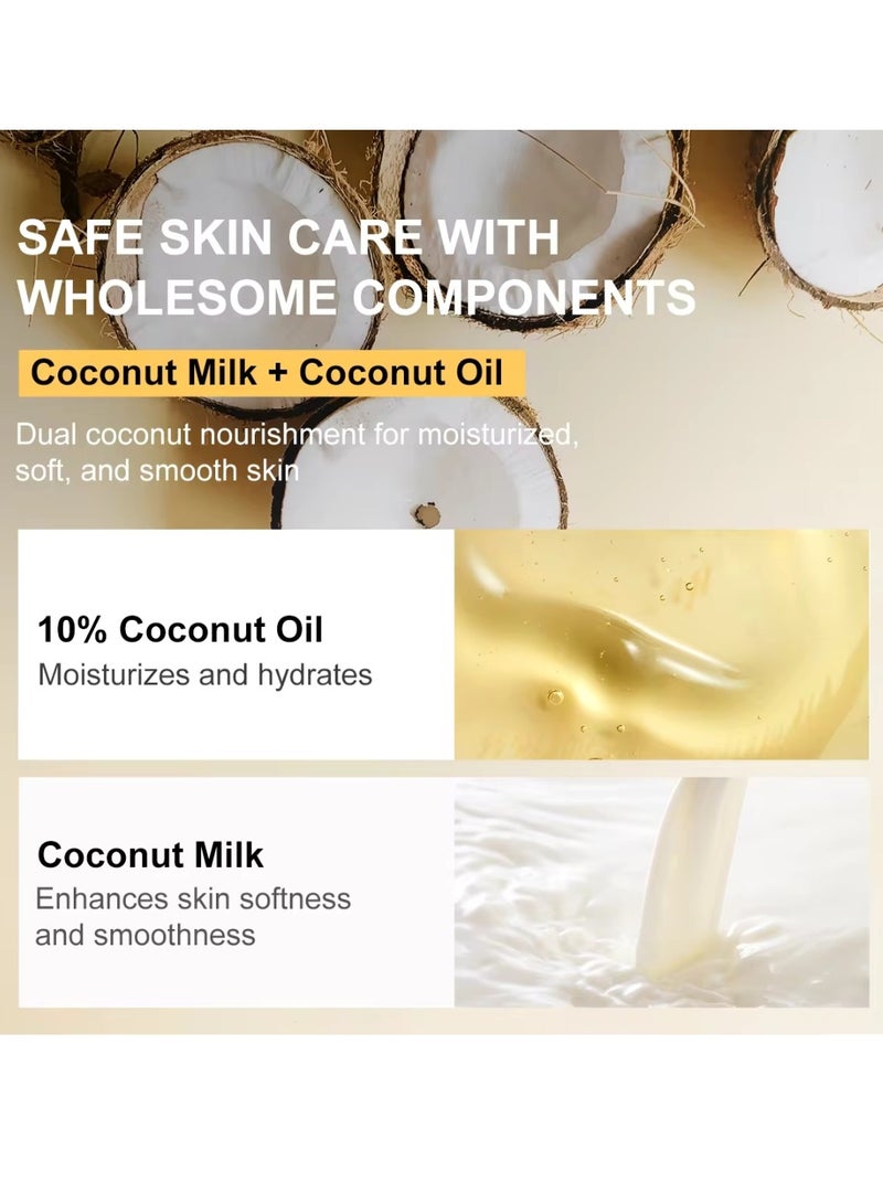 Coconut Collagen Serum Coconut Serum Reduce Wrinkles Tighten and Firm Skin Hydrating Moisturizing Nourishing Collagen Serum Lightweight and Refreshing Smooth Skin Serum Hyaluronic Acid Facial Serum 32ml