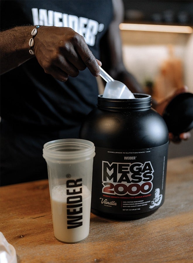 Mega Mass 2000 - 2.7kg Vanilla, High-Calorie Mass Gainer