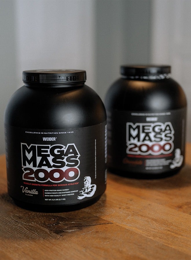 Mega Mass 2000 - 2.7kg Vanilla, High-Calorie Mass Gainer