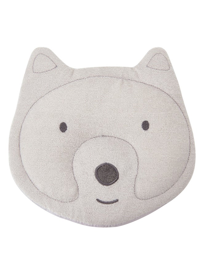 Tineo Soft Baby Head Shaping Pillow, Little Wolf, Grey - 17 X 24 X 3.5 CM