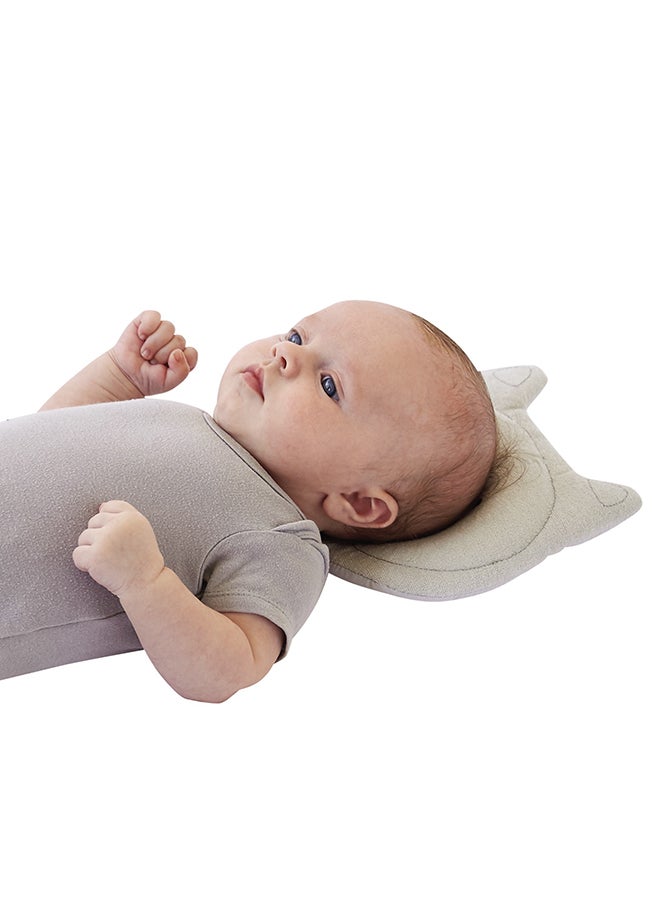 Tineo Soft Baby Head Shaping Pillow, Little Wolf, Grey - 17 X 24 X 3.5 CM