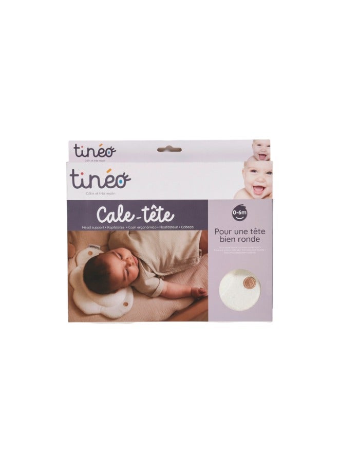 Tineo Soft Baby Head Shaping Pillow, Cloudy White, 26 X 18.5 X 3 CM