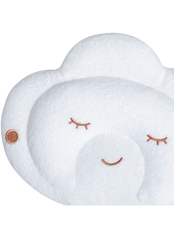 Tineo Soft Baby Head Shaping Pillow, Cloudy White, 26 X 18.5 X 3 CM