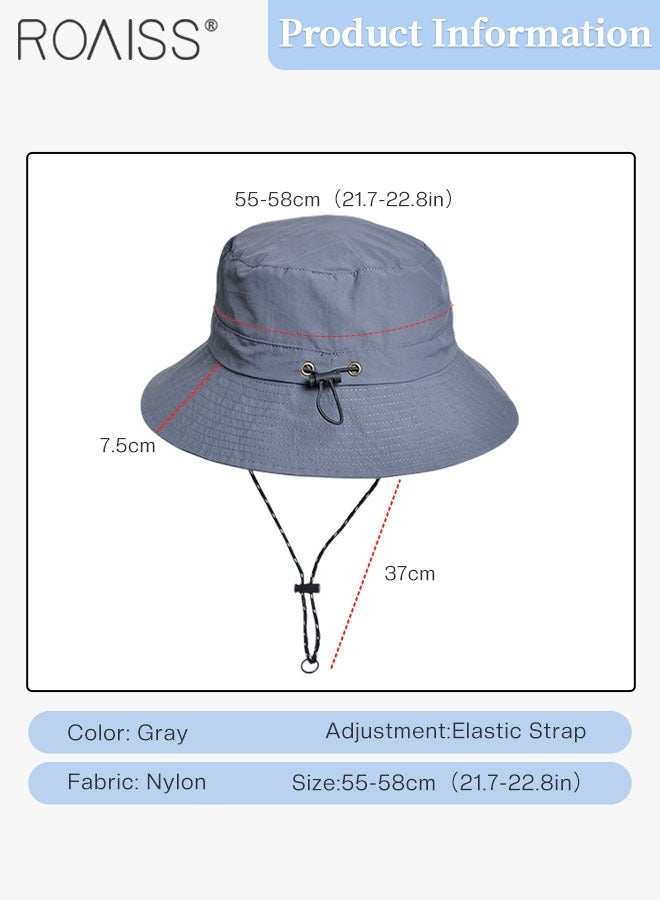 Sun Hat for Men Women Wide Brim UPF 50+ Fishing & Bucket Hat Waterproof Foldable Beach Sun Hat for Hiking Camping Safari