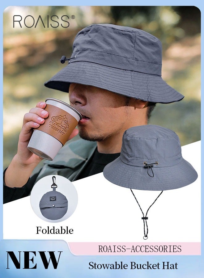 Sun Hat for Men Women Wide Brim UPF 50+ Fishing & Bucket Hat Waterproof Foldable Beach Sun Hat for Hiking Camping Safari