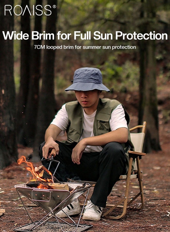 Sun Hat for Men Women Wide Brim UPF 50+ Fishing & Bucket Hat Waterproof Foldable Beach Sun Hat for Hiking Camping Safari