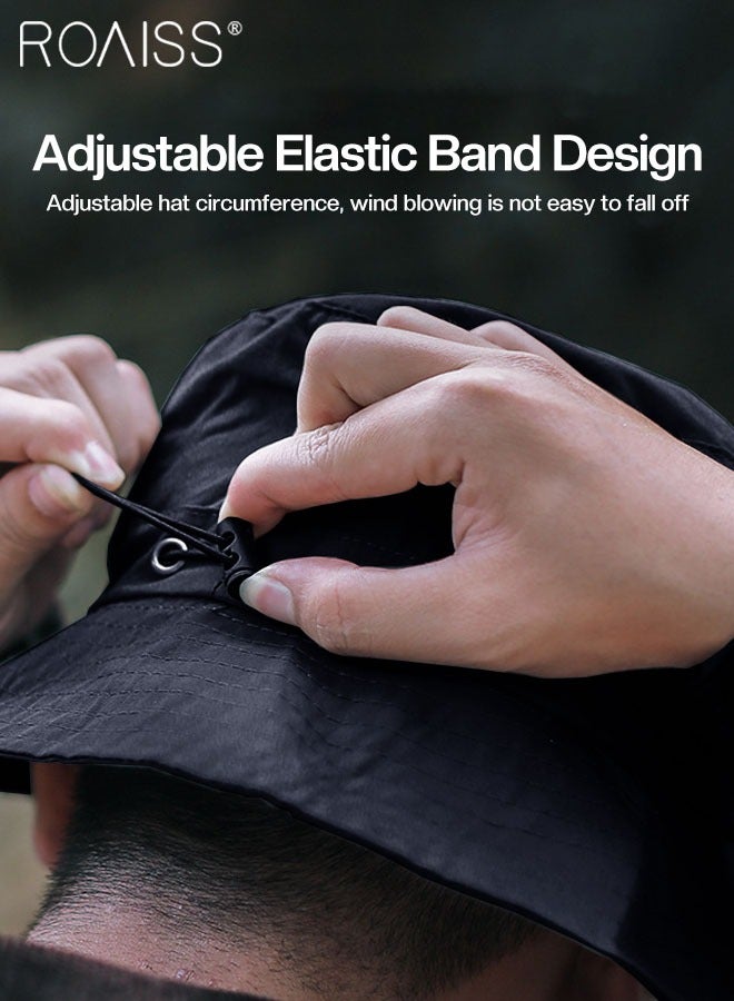 Sun Hat for Men Women Wide Brim UPF 50+ Fishing & Bucket Hat Waterproof Foldable Beach Sun Hat for Hiking Camping Safari