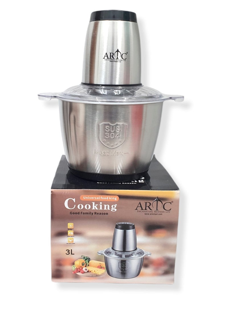 ARTC Food Chopper Electric Meat Grinder Machine Kitchen Aid Mini Food Processor for Meat Vegetables Fruits and Nuts 3L