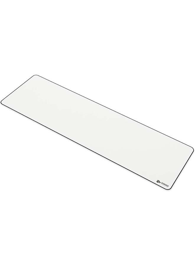 Glorious Large Extended Gaming Mouse Pad/Mat - Long White Cloth Mousepad, Stitched Edges | 36X11 (GW-E)