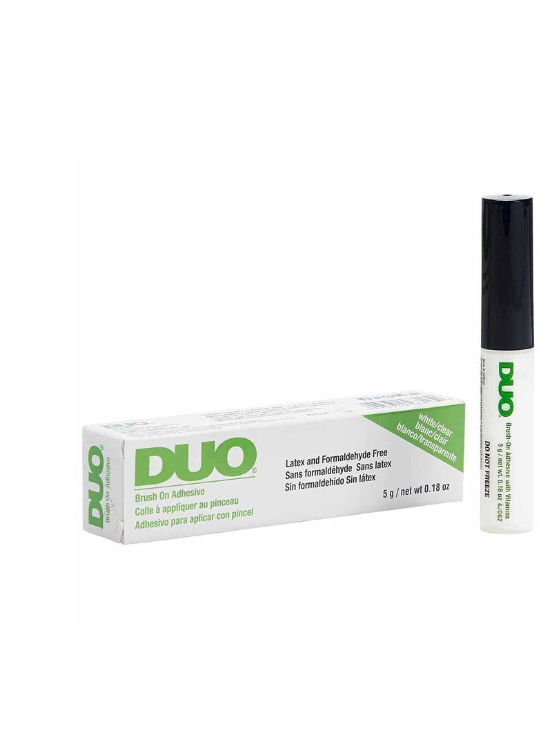 Duo Brush-On Strip Lash Adhesive Clear with Vitamins A, C & E, Clear, 0.18 oz, 1-Pack