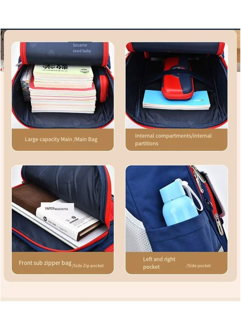 Student backpack, boys' and girls' backpack, children's elementary school backpack