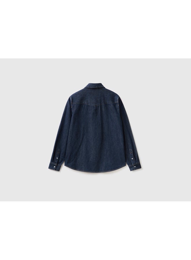 Regular fit denim shirt