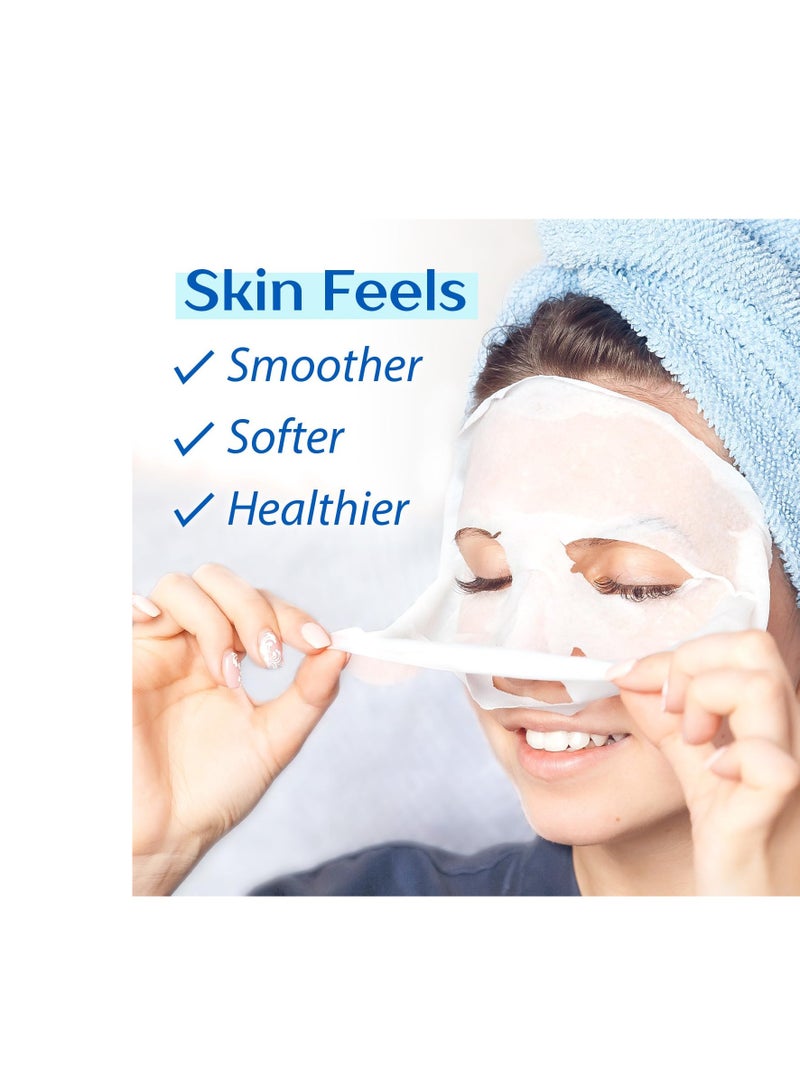 Ebanel 10 Pack Collagen Face Mask with Hyaluronic Acid, Vitamin C, Peptide, Aloe, Instant Brightening Hydrating Face Masks Skincare Korean Sheet Mask, Skin Firming, Lifting Anti Aging Facial Masks