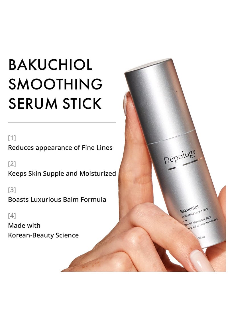 Depology Bakuchiol Smoothing Serum Stick | Hydrating Serum Stick for Wrinkles & Fine Lines | Facial Balm Moisturizer | Korea Beauty & Personal Care